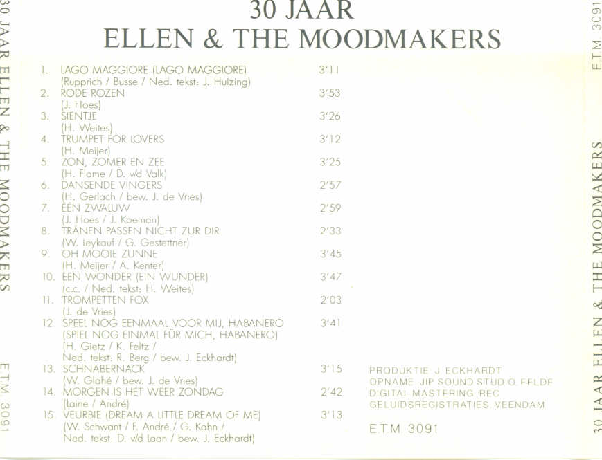 Ellen En The Moodmakers  30 Jaar : Back